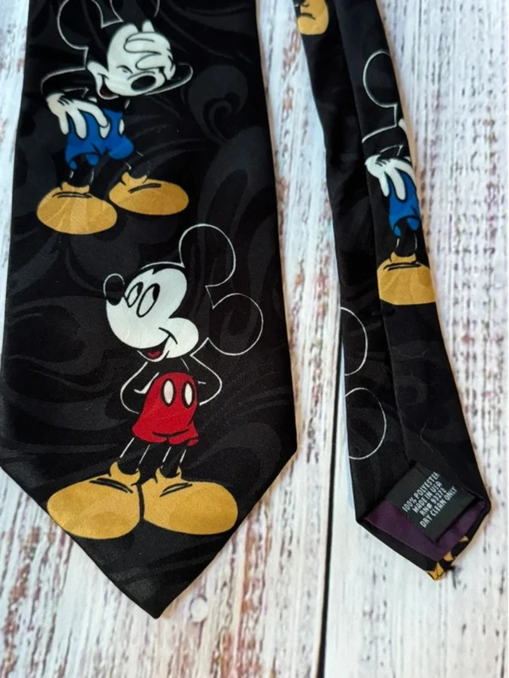 Mickey Unlimited Mens Necktie Tie  Mickey Mouse Black 57